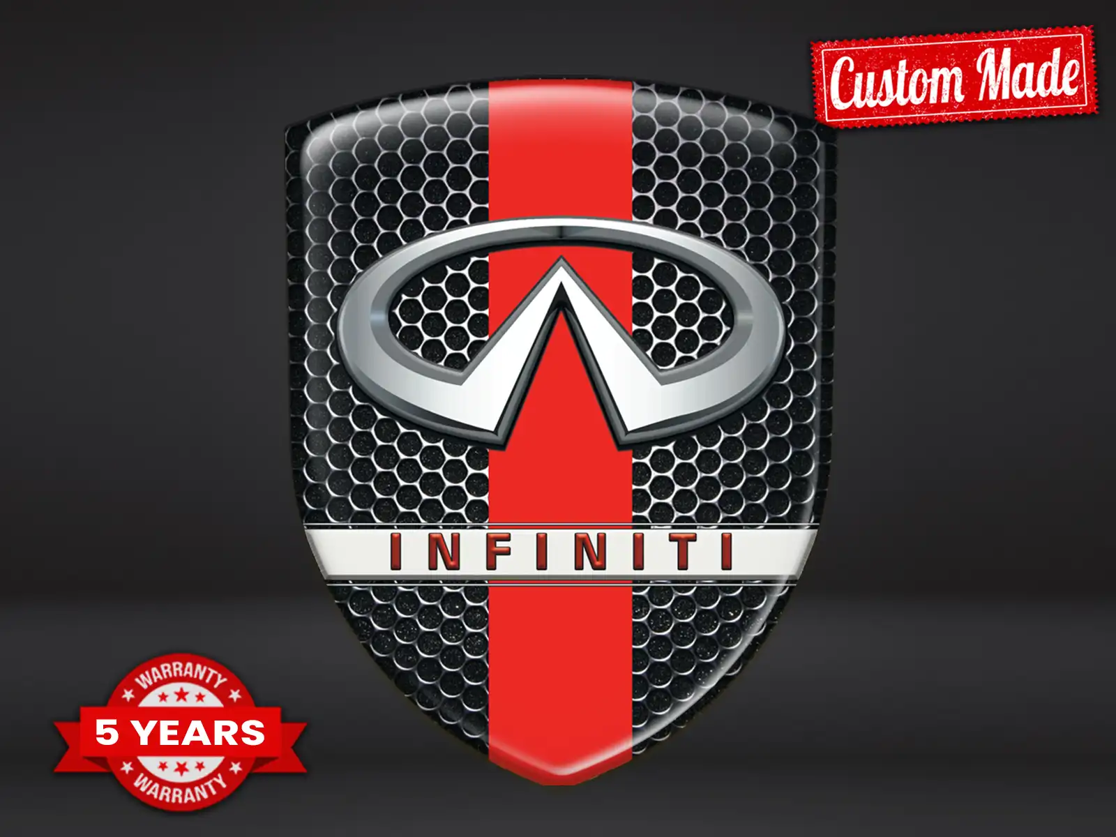 Infiniti Emblemas Resina Diseño Premium Pegatinas Con Cúpula 